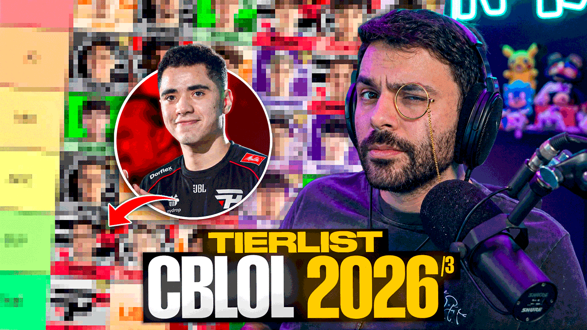 GustavoMinerva's tweet photo. 🚨🚨 Fazendo a tierlist do CBLOL 2026.3

Tierlist de como achamos que vai TERMINAR o camp, não só fase de grupos MAS playoffs também. Na sequencia, vamos pro VAVA no sonho de pegar diamante nesse mês ainda se não ADEUS valorant.

 AO VIVEN EM >> 🟢🟢https://t.co/gMlM0obNim https://t.co/9PjM8Gpehd