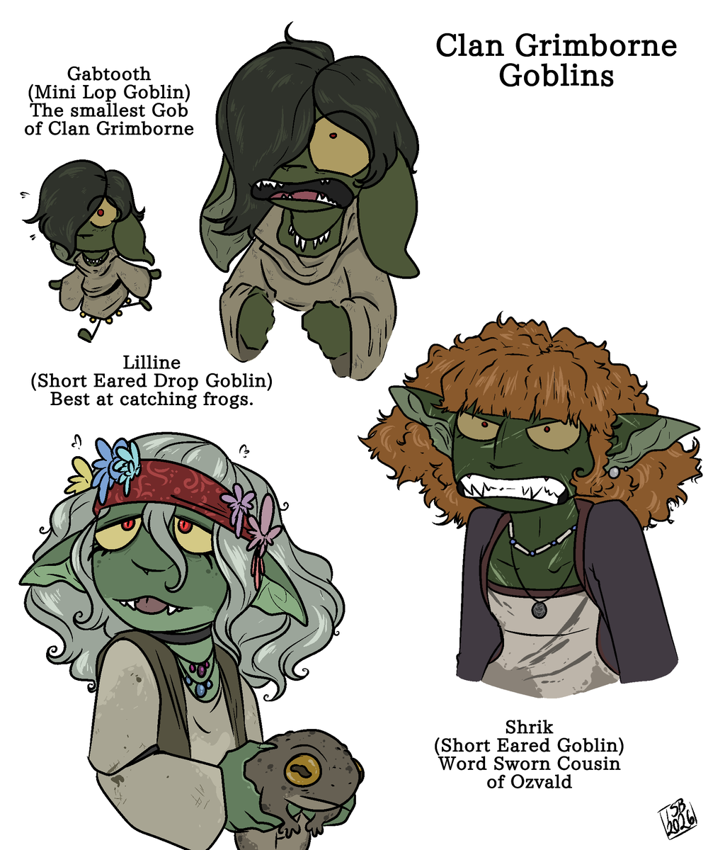 StalkyBun's tweet photo. I've been actively working on writing a book and it's about Goblins. Specifically, these Goblins. https://t.co/d2e8g9oUWS