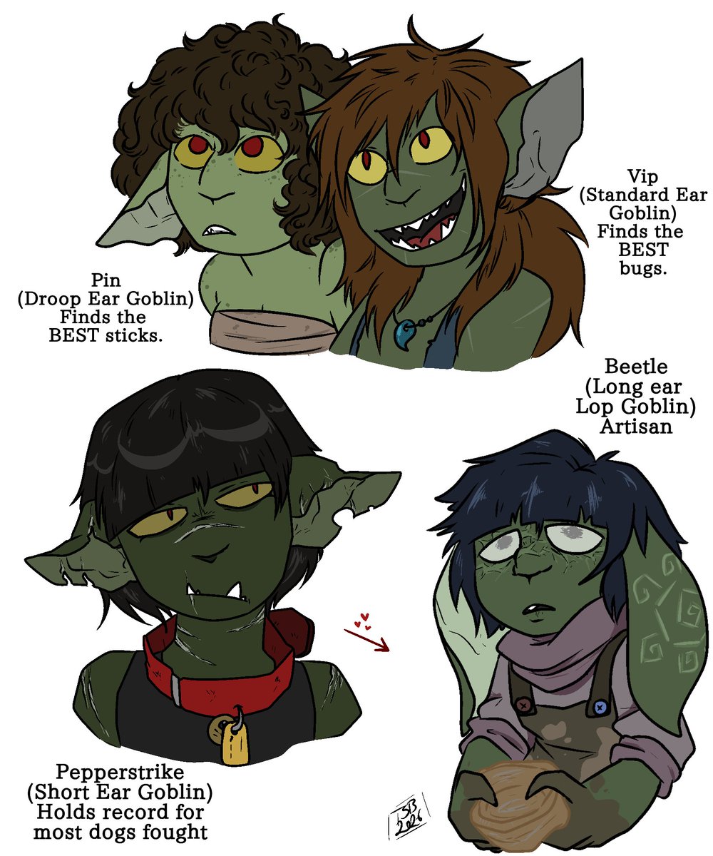 StalkyBun's tweet photo. I've been actively working on writing a book and it's about Goblins. Specifically, these Goblins. https://t.co/d2e8g9oUWS