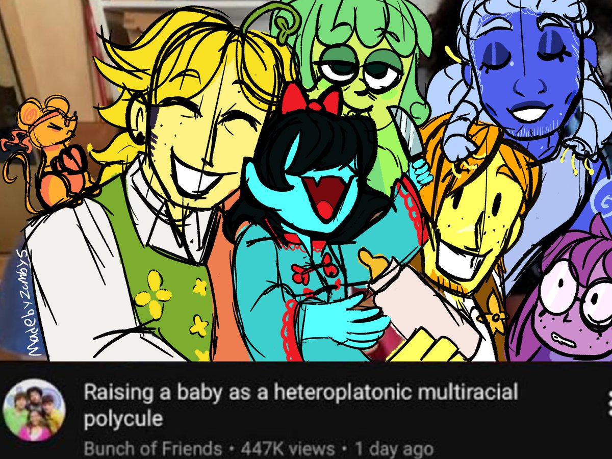 toybox_coffin's tweet photo. Raising a baby as a heteroplatonic multigenus polycule
#deltarune https://t.co/k2jd3oAWaK