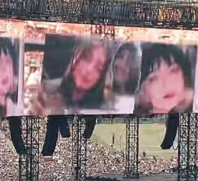 chimmyjoonssi's tweet photo. Shiva, Raha, Armita, Nika, Mina and Tania are six iranian army angels who were brutally and mercilessly m*rder€d at the hands of the IRGC while peacefully fighting for their rights.

they were just like us.
they had the members photos covering their bedroom walls, celebrated their birthdays with bts themed cakes and worked hard and saved up so they could finally see bts on tour once the boys were discharged. they wrote the softest and sweetest letters to the members, letters that never fail to make me cry every time i read them.

they dreamed about hearing new bts music. they dreamed about when they could see the boys together again. they dreamed about finally standing in a stadium with thousands of other army.

instead, they never got to see the members come home. they never got to hear Arirang. they never got the chance to attend a concert. the members photos were in Tania’s funeral because her mother knew how much the boys meant to her. 

tonight in paris, a iranian army held up a banner with our girls faces and it appeared on the big screen.

our girls finally made it to a bts concert.
but only through their photos💔

i love you my precious girls😭
i am so sorry you aren’t here to witness this yourselves. 
i’m sorry i’m here watching your faces on a stadium screen while you were robbed of the chance to stand in that crowd and experience the moment you waited so long for.

the boys saw your faces on the big screen tonight but you should’ve been standing in that stadium, not remembered through a banner.
