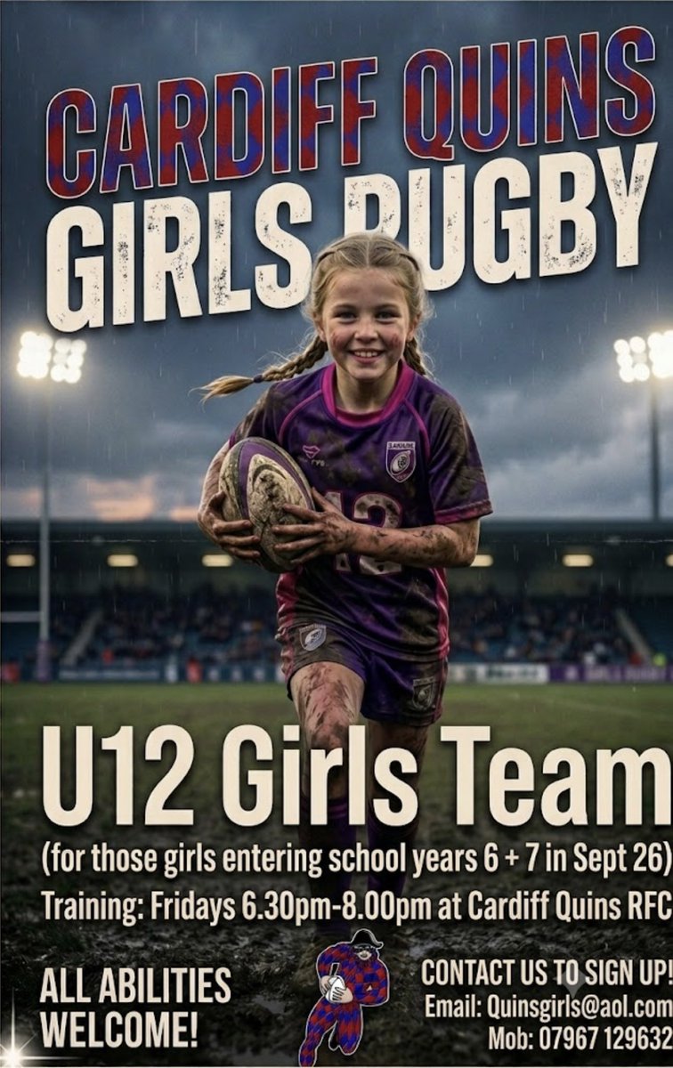 OwenSmith1's tweet photo. Such a good 1st session back with all age-groups @QuinsGirlsRugby @CardiffQuinsRFC . So much skill and energy brought into a great atmosphere. Looking forward to the season ahead. 
Any girls (school years 6&amp;7) wanting to play, come get involved. 
#girlsrugby 🏴󠁧󠁢󠁷󠁬󠁳󠁿🏉 https://t.co/yh3OhtjnY7