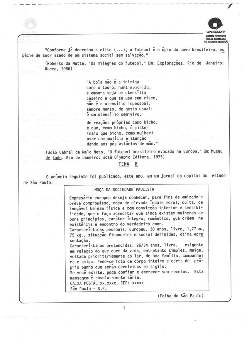 lcfestl's tweet photo. Já na metade reprise de #ValeTudo no @novelagloboplay, ganha destaque nos capítulos atuais o plot da "produção independente", quando a mulher decide ter filho(s) "sozinha". E este foi justamente um dos 3 temas propostos na redação do Vestibular 89 da Unicamp. https://t.co/obOeMxS3yq