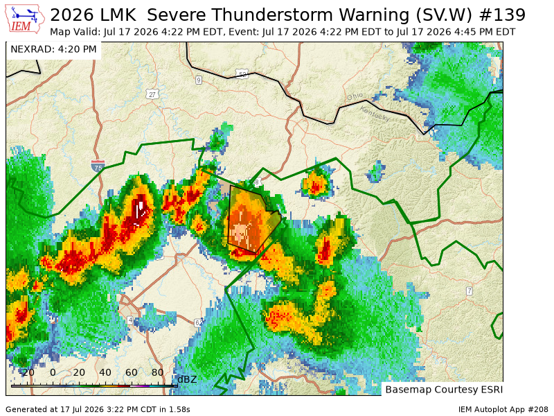 iembot_lmk's tweet photo. LMK issues Severe Thunderstorm Warning [wind: 60 MPH (RADAR INDICATED), hail: 0.75 IN (RADAR INDICATED)] for Nicholas [KY] till 4:45 PM EDT https://t.co/dQKcxDg4IV https://t.co/VDQtyJWmwM