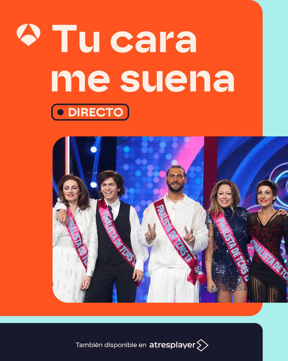 TuCaraMSuena's tweet photo. ¡Comienza la GRAN FINAL de #TCMS y promete muuuuuuchas sorpresas! 😍 

¿Que no te lo crees? 👀 Pues quédate a verlo y nos vas contando. 

👀 ¡Sigue el directo en @atresplayer y @antena3com! ✨ 

Y comenta con #TCMSFinal 📲 https://t.co/vJPYcXz1vU https://t.co/1d2i9ObFIL