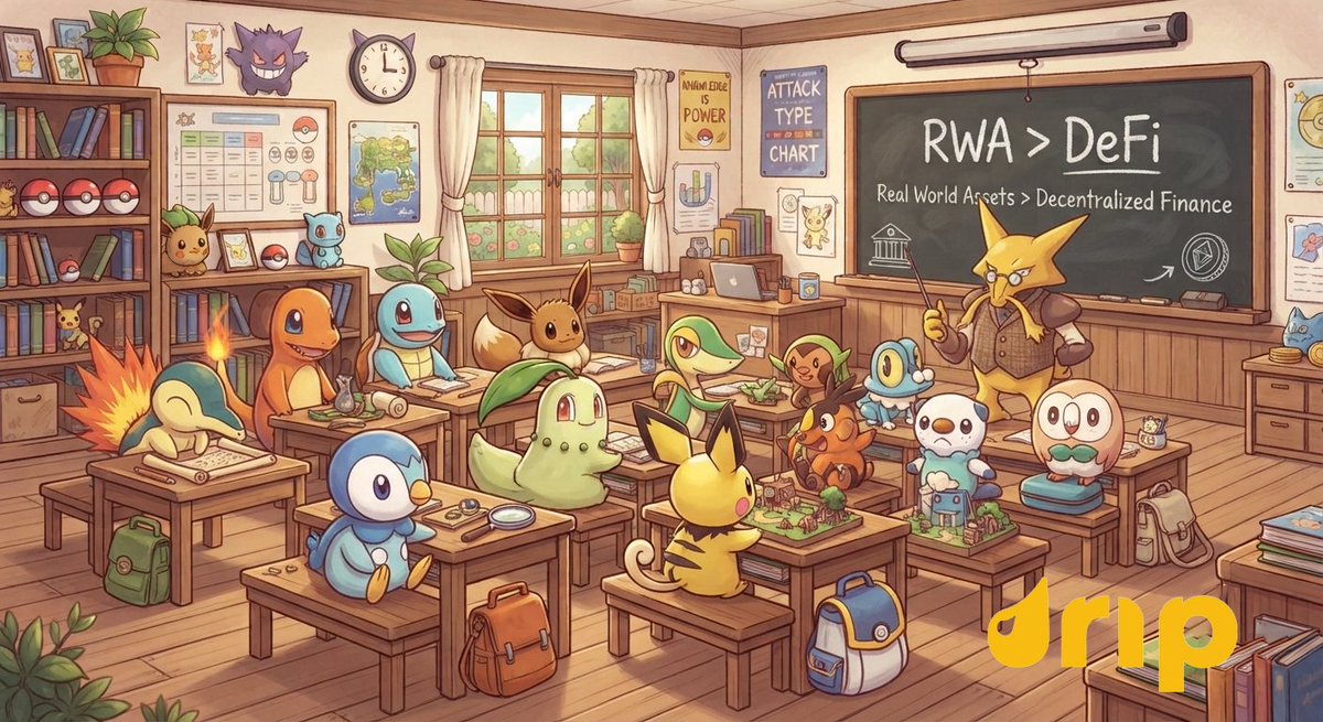 dripshop_live's tweet photo. People often overcomplicate things, but RWA and Drip Shop explain them simply.

A Pokémon card is one of the easiest things to use as an example.

It's a real-world asset with verifiable scarcity and an active global market with decades of collector demand.

Blockchain technology doesn't change the card itself.
It simply makes ownership, trading and transparency more efficient.