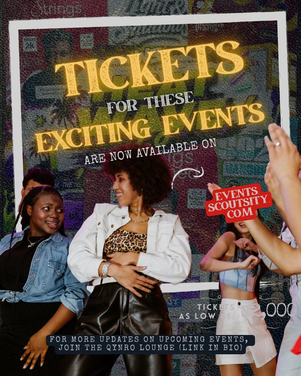 scoutsityevents's tweet photo. TICKETS NOW SELLING ON SCOUTSITY! 🎫 

We’ve gathered the most anticipated events hitting the city, and the best part is you can secure your digital tickets directly through our platform right now without any hassle.

🔗 https://t.co/VRQan1VNq9 https://t.co/3c6KHCJz8S