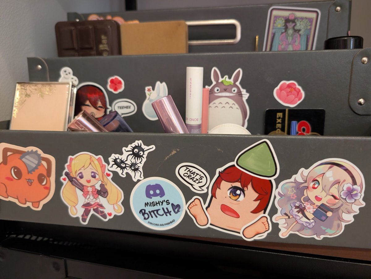 MishBad_'s tweet photo. In case you didn't know.. I love stickers! crazy I'm finally holding some art I drew? With my hand? I'd love to give these away to future vtuber friends🥹 #OffKaiGen5 https://t.co/rVB4iR9fww