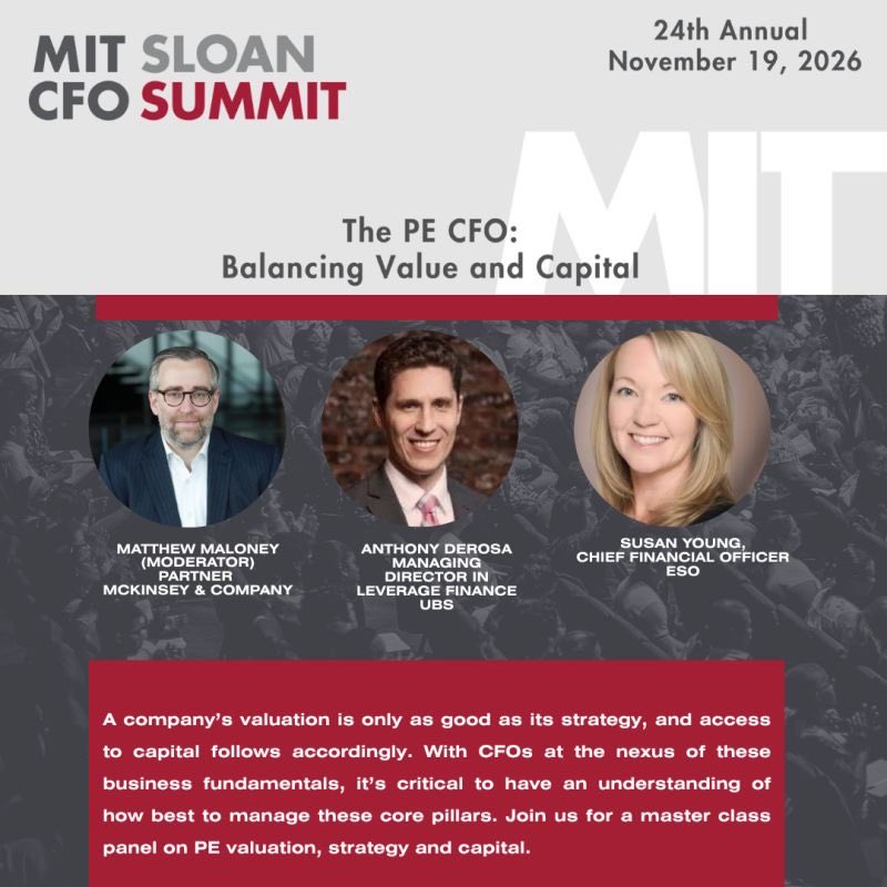 MITCFO's tweet photo. Check out The PE CFO: Balancing Value and Capital. A master class on PE valuation, strategy, and capital. https://t.co/E8IOuINY7r
