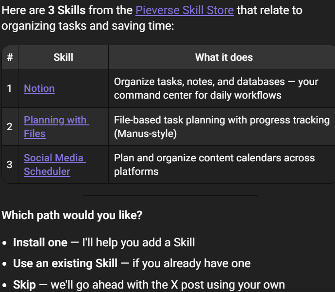 Rafa_w8's tweet photo. I used my foule.pie Purr-Fect Claw to complete Mission CM02. It's a Builder using Notion. Here's the result: How using the Agent Purr-Fect Claw every day helps organize tasks and...
https://t.co/iVKtfiLzrc
@pieverse_agent0 @pieverse_io #DiscoverYourAgentType https://t.co/8KaVvly0mi