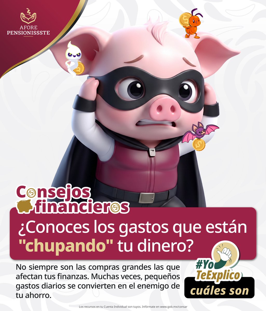 PENSIONISSSTE_'s tweet photo. 👻🐜 ¿Los gastos hormiga, fantasma y vampiro están chupando tu dinero sin que te des cuenta?

Descúbrelo con nuestra Calculadora Integral e identifica esos pequeños gastos que pueden estar afectando tu bienestar financiero y tu ahorro para el retiro. 💰📉

📲 Haz clic aquí y toma el control de tus finanzas: https://t.co/wrKHqHq8FB

¡Conocer tus hábitos de gasto es el primer paso para fortalecer tu retiro! 💚

#YoTeExplico #EducaciónFinanciera #BienestarFinanciero #AhorroParaElRetiro #AFOREPENSIONISSSTE #CalculadoraIntegral