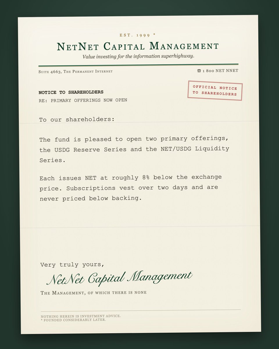 NetNetCap's tweet photo. Shareholders,

The Bond Desk is open. 

https://t.co/ouTlp3tKAj https://t.co/TIGqnNhNMc