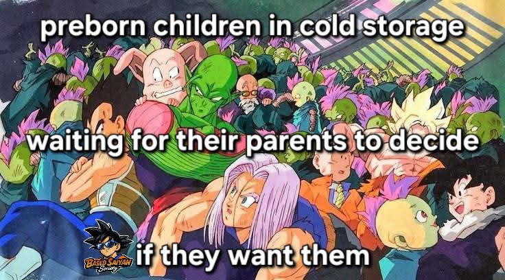 Goku_is_Lit_Me's tweet photo. IVF is a worse genocide than even abortion

#dbz #dbgt #dbsuper #dragonball https://t.co/GnDdiSkA3j