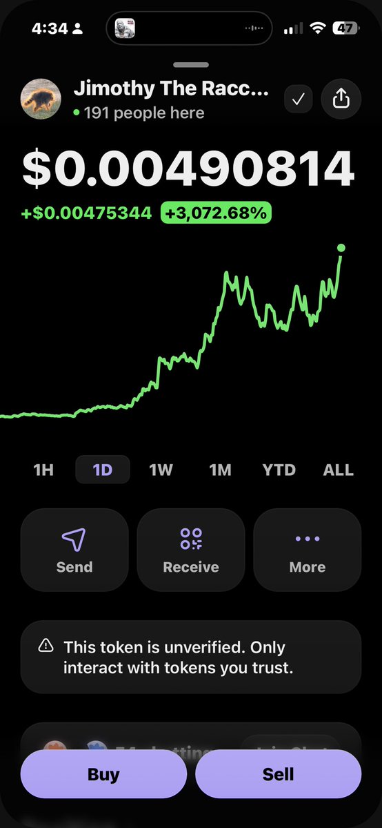 HyperliquidB's tweet photo. 🦝 JIMOTHY THE RACC IS COOKING 🔥
Just hit +3,072% in 24h and we’re still climbing
$0.0049 and ripping
60k+ JIMOTHY bag looking real nice rn
This unverified raccoon is out here stealing portfolios in the best way possible
Who’s riding with Jimothy?
#JimothyTheRacc #Memecoins #RaccoonSeason