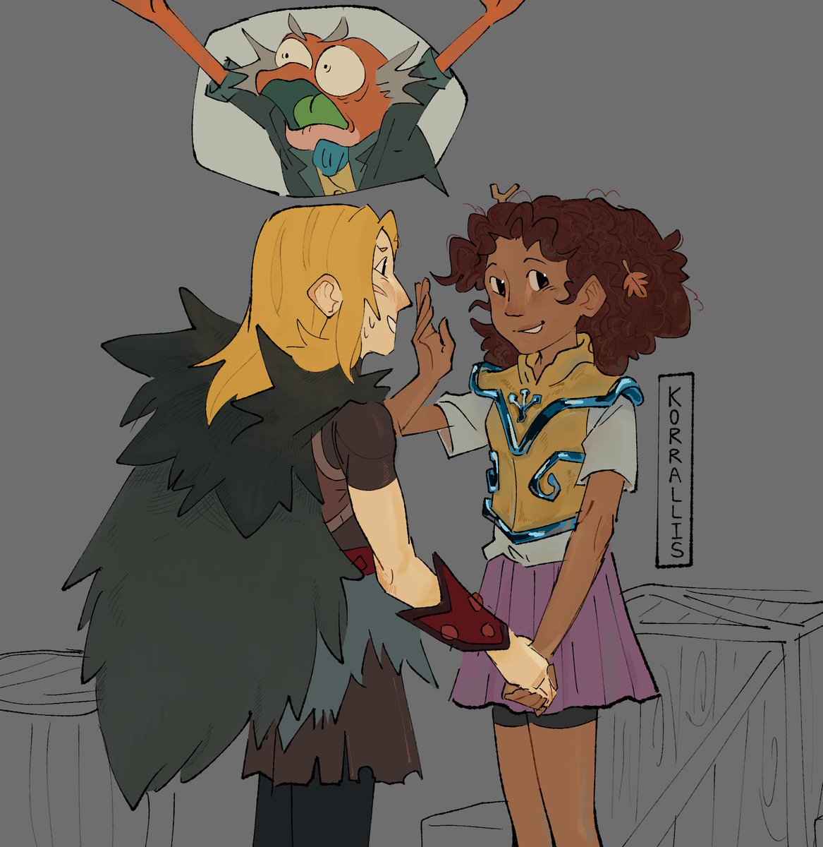 korrallis's tweet photo. Some old sashanne I never posted, for those who still care abt them like i do

#amphibia https://t.co/7gpVuGBNjj