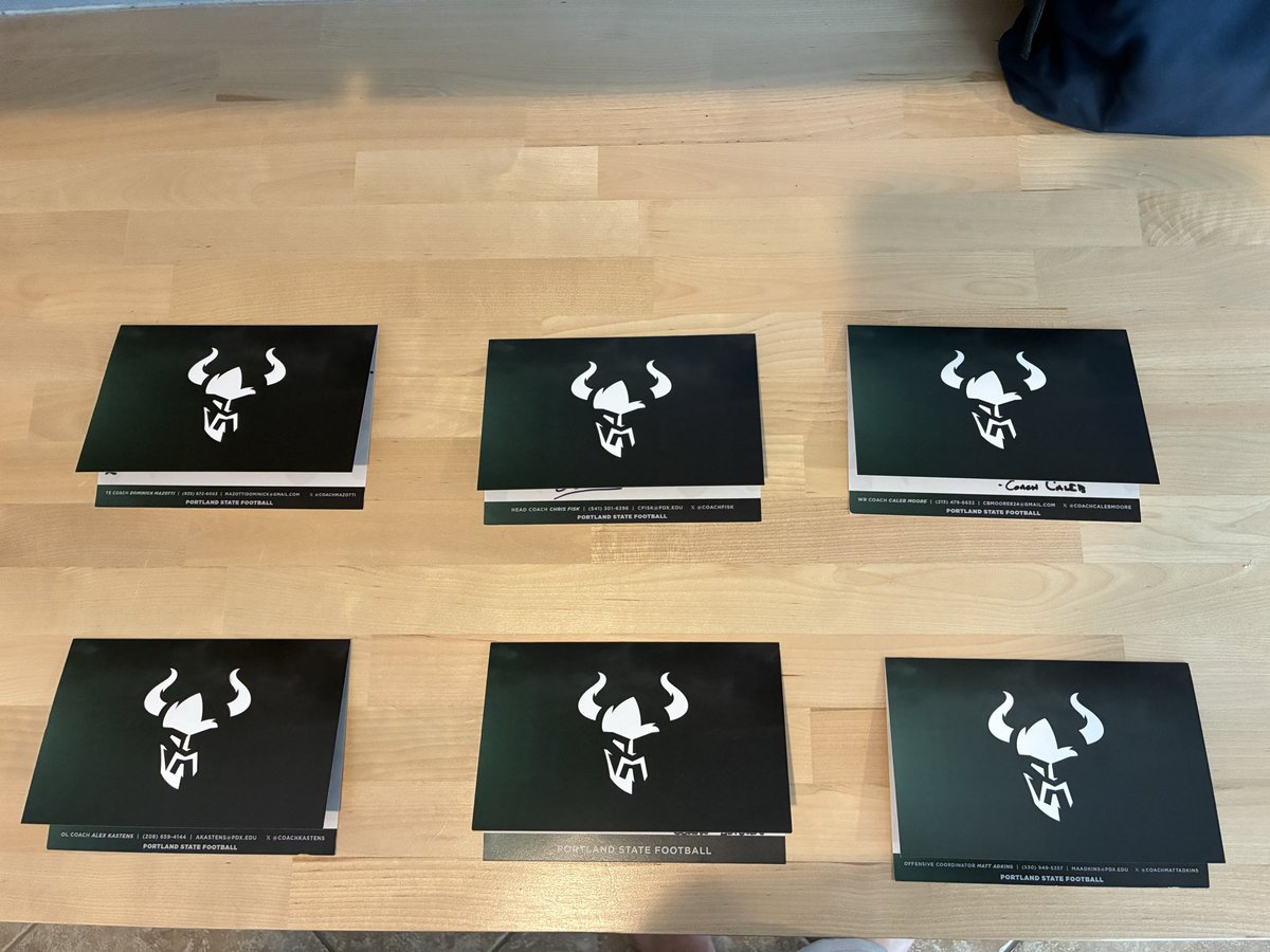NickMantua's tweet photo. Just got these in the mail today! Really appreciate the @psuviksFB staff for the hand written letters! Can’t wait for camp next week! 
#Born4TheStorm #GoViks https://t.co/ynYFKv1bq7