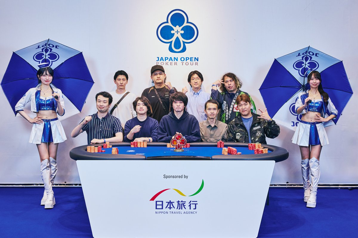 japanopenpoker's tweet photo. 【#27 NLH Good Game 1000】

ついにFTになりました！
見事勝ち残ったプレイヤーの皆様です。(敬称略)

1.  YU
2.  yu_to
3.  Charlie (@Charlie192494)
4.  maruhidd
5.  Gaku (@gaku_btn)
6.  バブルくん
7.  OneQ
8.  kaomoji
9.  ♪しみこ♪ (@shimikoh0129)

#JOPT https://t.co/qNwgorVdsO