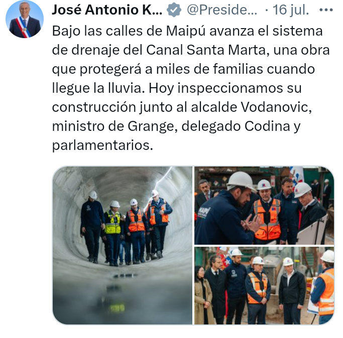 cata_1933's tweet photo. @JM_LatorreChile 1/2 
Latorre, ve el directo de las 13:45 hrs en San Bernardo y miente descaradamente diciendo q el Pdte Kast "recién salía a terreno". Oculta q a esa hora el Presidente ya venía de reunión en la Moneda con ministros recorrio Maipú, La Florida, la FACh y Pudahuel https://t.co/7nPQM3k4E2