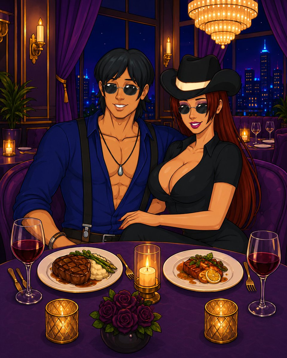 jaciguarani's tweet photo. A lovely evening with my friend; I hope life brings us more get-togethers like this. Kisses to everyone. Just wait until after this beautiful dinner, hehe.🥵🥵 https://t.co/IdMERTCS8N