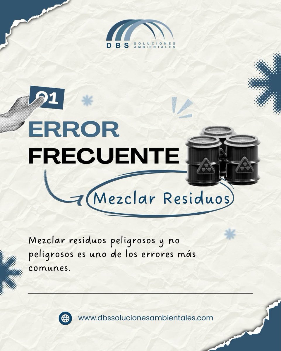 DbsSoluciones's tweet photo. ⚠️ Mezclar residuos peligrosos y no peligrosos es uno de los errores más comunes.
Evítalo y protege tus operaciones.
📞 833 399 5302 🌐 https://t.co/u3dc51dKhY
#DBS #Residuos #Industria #Normatividad #Ambiental https://t.co/VTfn3HvbkJ