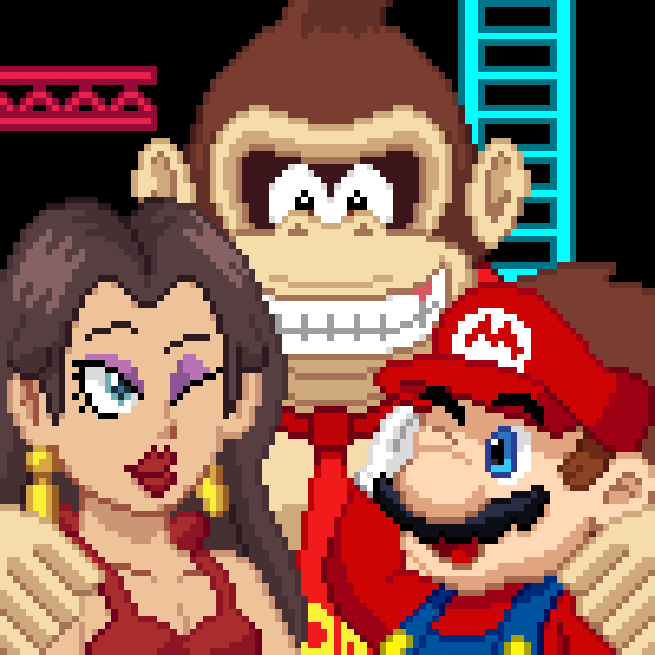 KaosMass's tweet photo. And also happy (late) 45th anniversary to Donkey Kong (arcade)!
#pixelart #DonkeyKong #Mario https://t.co/HqKsCuRgZI