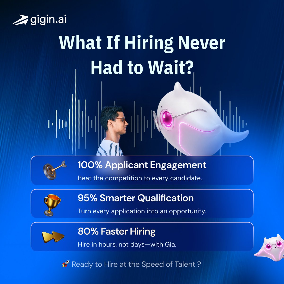 gigin_ai's tweet photo. The best talent doesn't wait—and neither should you. Meet top candidates first with AI-powered recruiting that moves at the speed of hiring. 🚀
#HRTech #TalentAcquisition #Recruitment #Hiring #AIRecruiting #HRLeaders #Recruiters #HiringNow #FutureOfWork #USHR https://t.co/yqTTtAUxDi