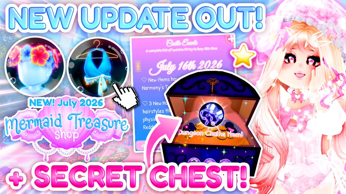 iiiBxbbles's tweet photo. 😱NEW UPDATE OUT! How To Find SECRET CHEST, NEW MERMAID SHOP ITEMS, DORMS &amp; MORE! Royale High

✨WATCH ⬇️💘
https://t.co/Cyk82C3Rdv
#royalehigh @RoyaleHighValks #roblox https://t.co/joVlOvraUQ