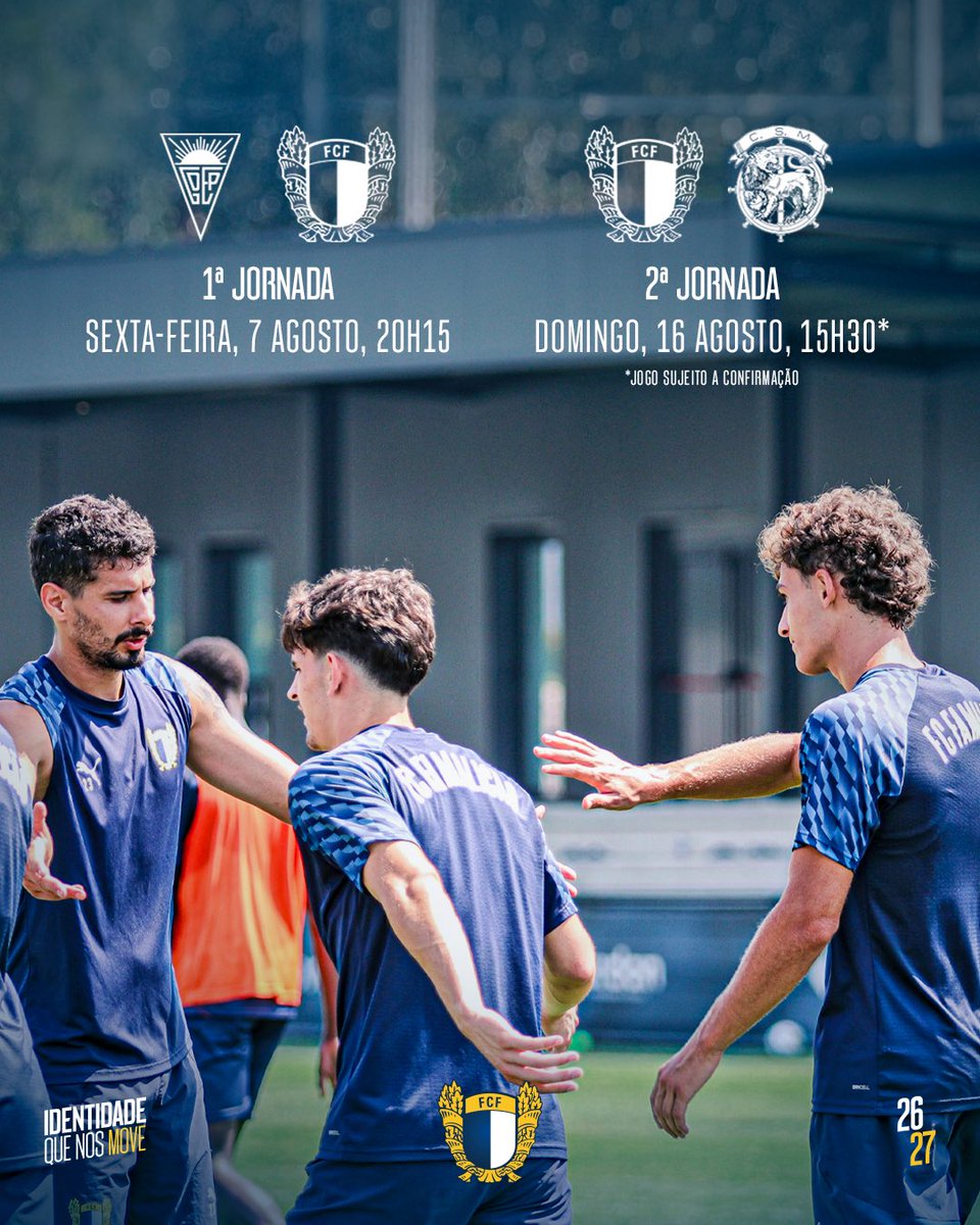 FCF1931_Oficial's tweet photo. ๐ Regista a data dos primeiros compromissos oficiais de 2026/2027
โช๏ธ๐ต #Identidadequenosmove #amordeperdicao https://t.co/X2TsuLLcX1