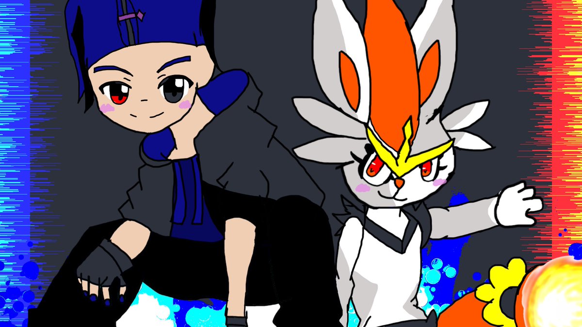 SAECCHI356's tweet photo. ルイ君(@RuiCiel_Buzz)とエースバーンを描きました！！
めちゃくちゃ難しいねポケモン久しぶりに書いたから()
動画↓↓↓
https://t.co/YoapF7S1KE
 #自由研究はじまるよ2026
 #おえかきシエル
 #CR4ZY4RT
#歌い手さんMIX師さん絵師さん動画師さんとＰさん繋がりたい https://t.co/JFdoTTPXYi