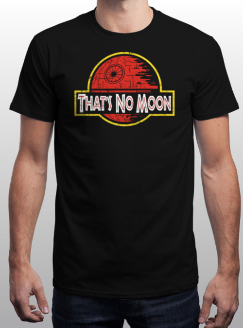 qwertee's tweet photo. "That's No Moon" is today's tee on https://t.co/LdSWa6Ss6H RePost for a chance at a FREE TEE! https://t.co/g1D7eW30hb