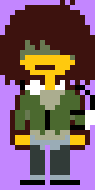 ClaireALeonB's tweet photo. I have negative talent when it comes to pixel art but I did a little sprite edit of kris' light world and dark world sprite to look like the hero from SMT 1 https://t.co/zqsvBb9vdb