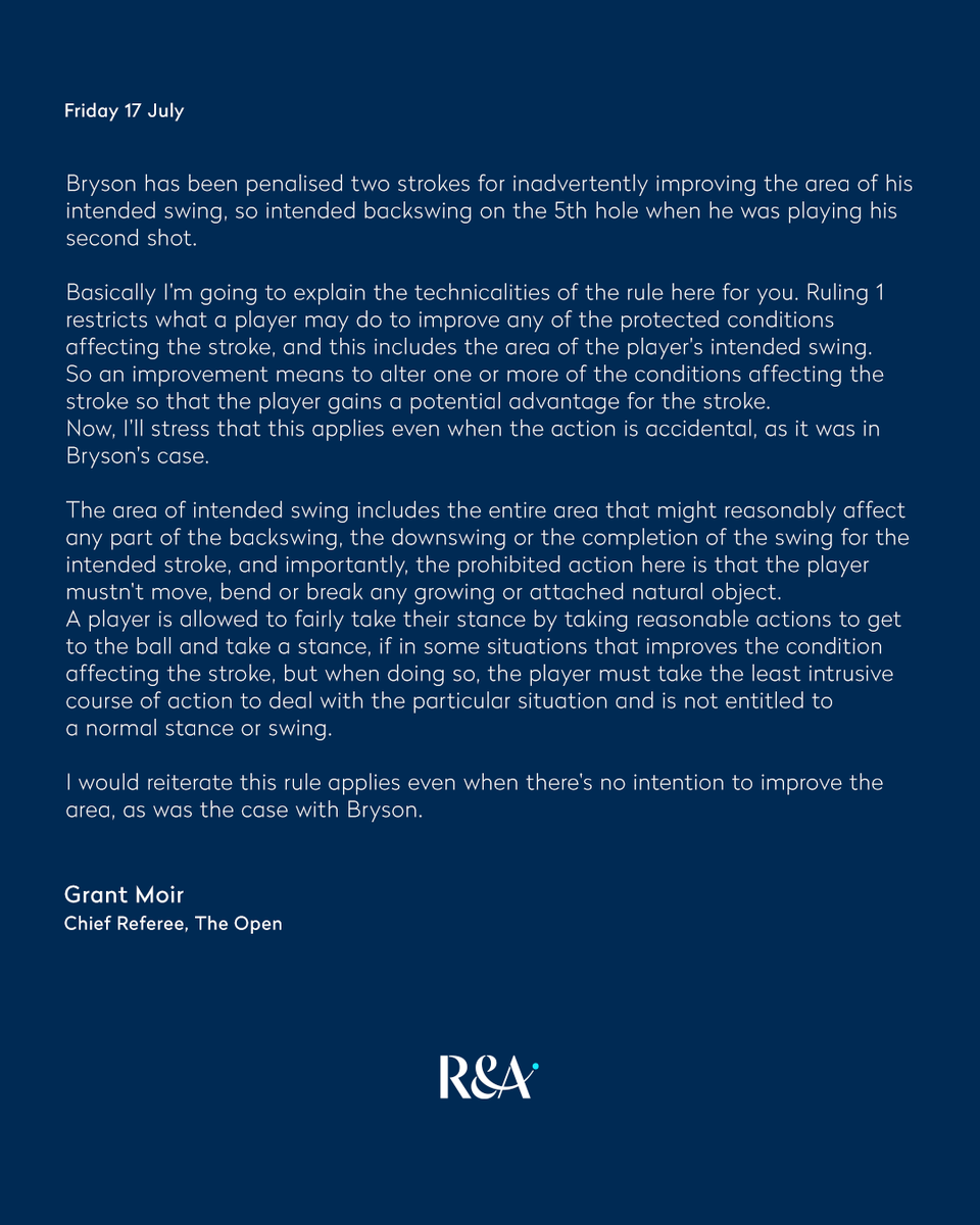 The R&A tweet media