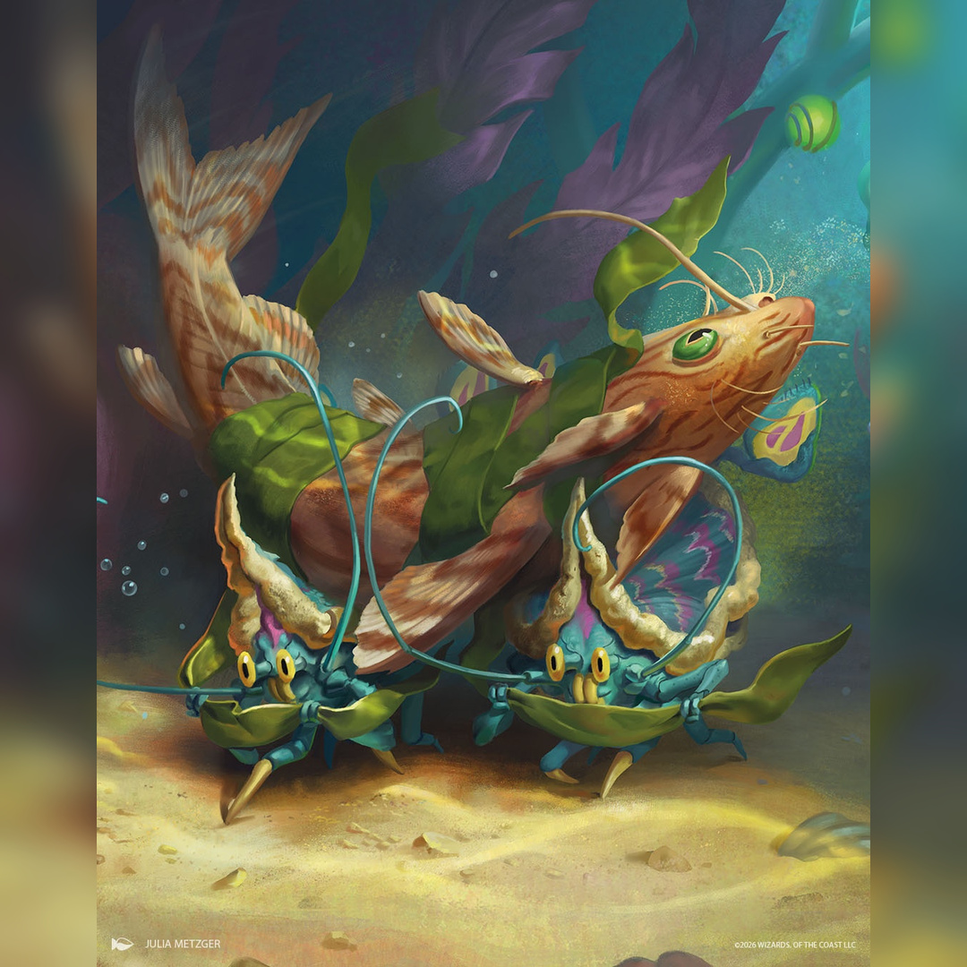 wizards_magic's tweet photo. Many things await you under the sea in #MTGNauctis. 

Cute creatures of the shallows make way for dangerous denizens of the deeps. https://t.co/ig4toHoaYk