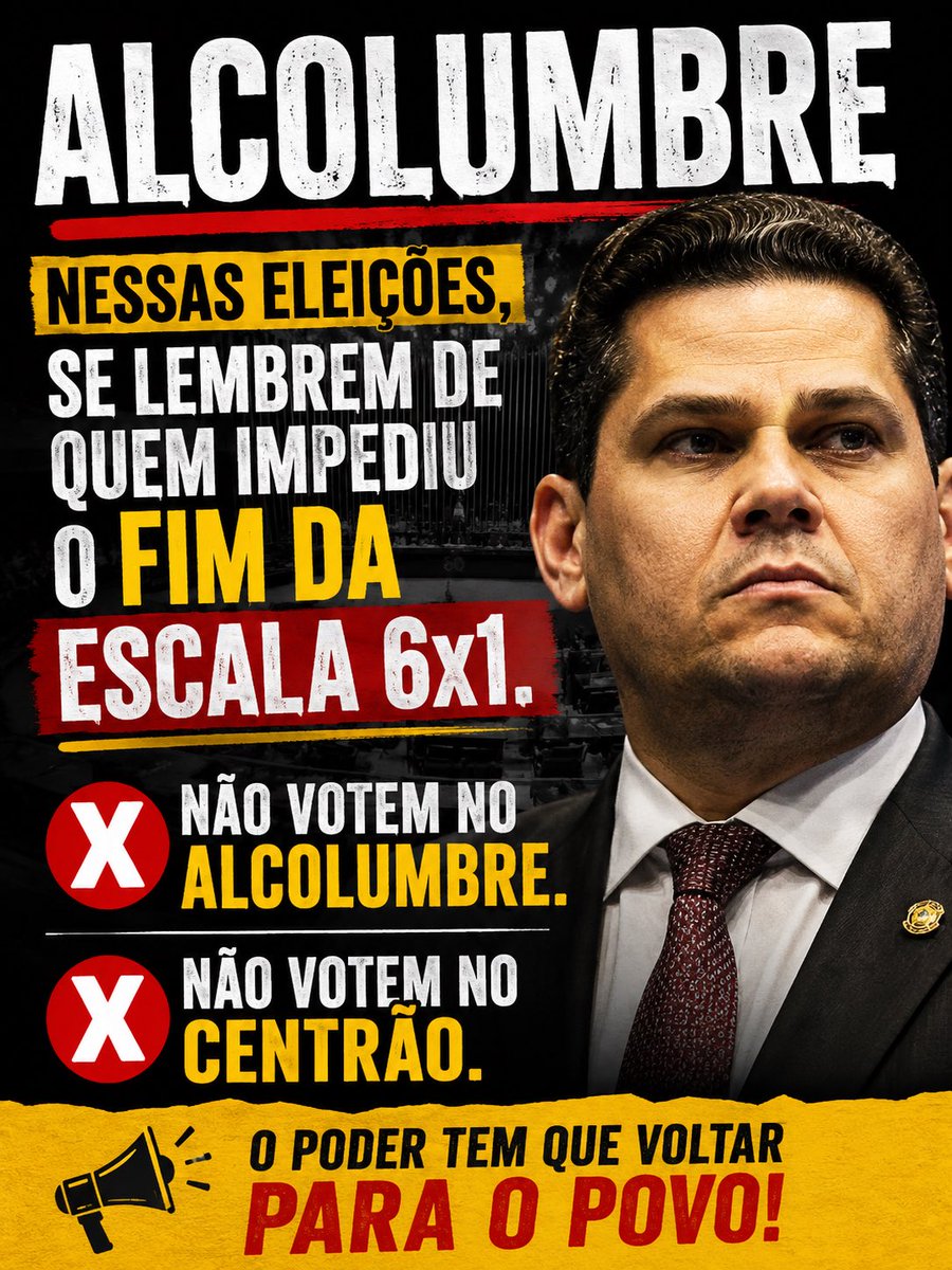 KriskaCarvalho's tweet photo. A gente não pode perder de vista uma coisa importante: o Congresso entrou em recesso, e Alcolumbre não colocou em votação o fim da escala 6x1 nem outros temas fundamentais. Ele sequer moveu o projeto. E fez isso de forma proposital.

Hoje, o Brasil está refém de uma casta política chamada Centrão. Eles tomaram posse do orçamento do país por meio das emendas parlamentares. As emendas impositivas já deveriam ter acabado. O país precisa entender a gravidade do momento que estamos vivendo.

Hoje, o que define se muitos políticos serão eleitos já não é apenas o voto popular, mas o poder de compra que eles acumulam com bilhões de reais nas mãos, usados sem transparência, sem controle e sabe-se lá como.

É assustador ver o que acontece com as emendas parlamentares enquanto o povo brasileiro assiste a tudo de forma inerte.

A gente precisa construir um grande movimento durante as eleições para não eleger mais essa gente. É preciso diminuir a bancada do Centrão. Eu ainda não sei exatamente como vamos fazer isso, mas precisamos começar.

Quando a campanha começar, além de fortalecer os nossos candidatos, vamos precisar derrotar os candidatos deles. Extrema direita e Centrão precisam perder força urgentemente.

Isso é fundamental para o país, para o crescimento, para o desenvolvimento, para o povo brasileiro e para os trabalhadores.