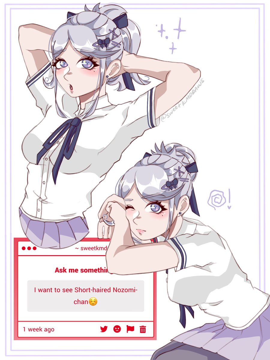 sweetkmdraws's tweet photo. Short_haired Nozomi request 💜

#hndr_FA #ハンドラ美術部 https://t.co/pSDZ8BdkaE
