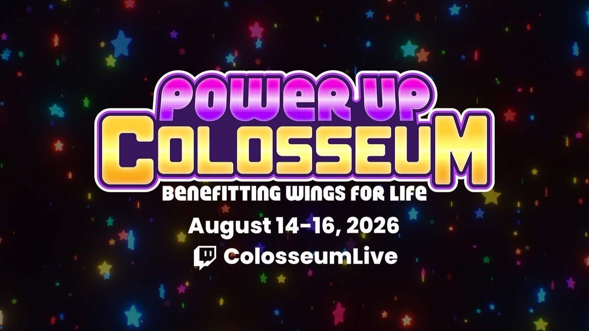 ColosseumLive's tweet photo. THAT'S RIGHT! We're coming at you with a BRAND NEW charity event THIS AUGUST benefitting Wings For Life! Get ready for a weekend full of multiplayer madness, featuring an amazing cast of creators new to Colosseum, and some familiar Colo vets! https://t.co/0htDCxQDz6