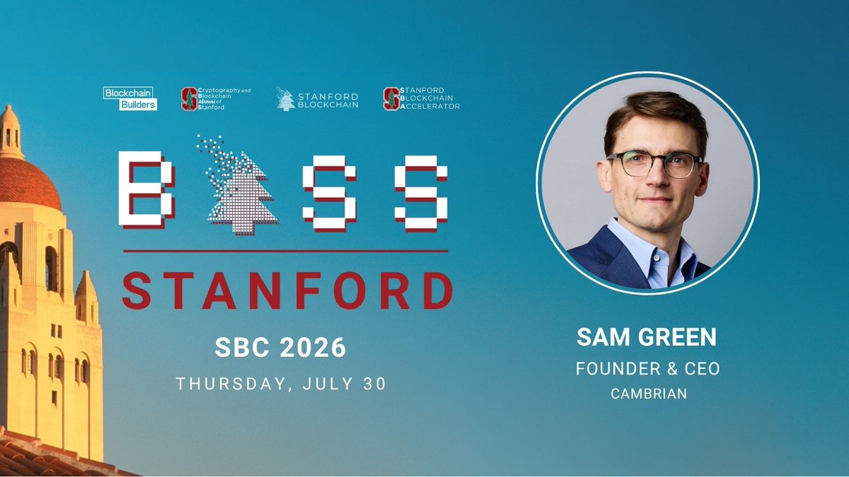 StanfordSBA's tweet photo. 🚨BASS Speaker Announcement🚨
@0xsamgreen Founder &amp; CEO of @CambrianNetwork
AI expert with 15+ years experience https://t.co/L1UACw3sz3