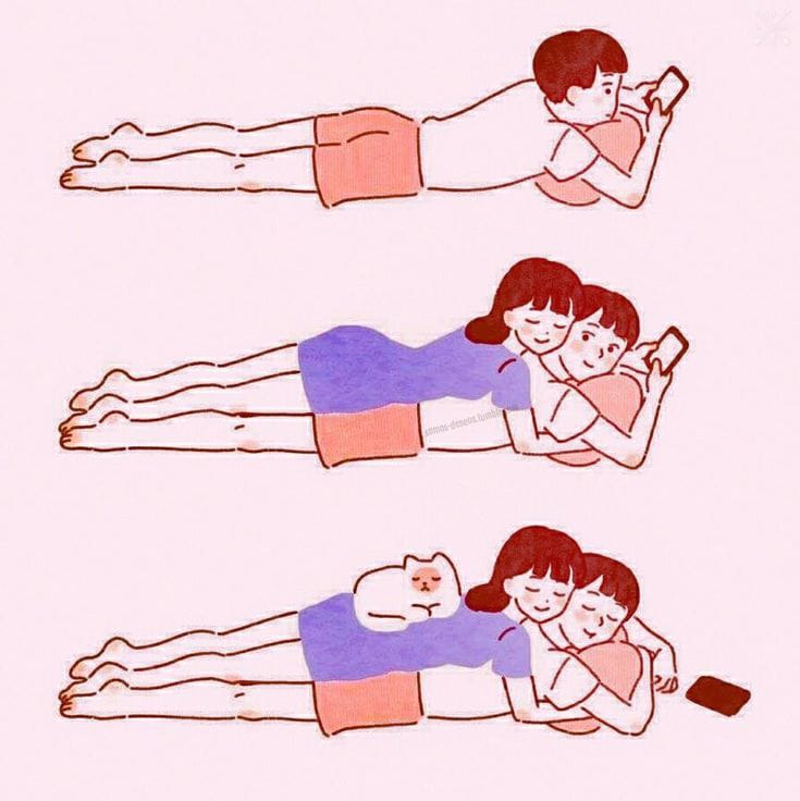 Nightbloomc's tweet photo. You, me, and our cat.. https://t.co/k1hGJ6lwtO