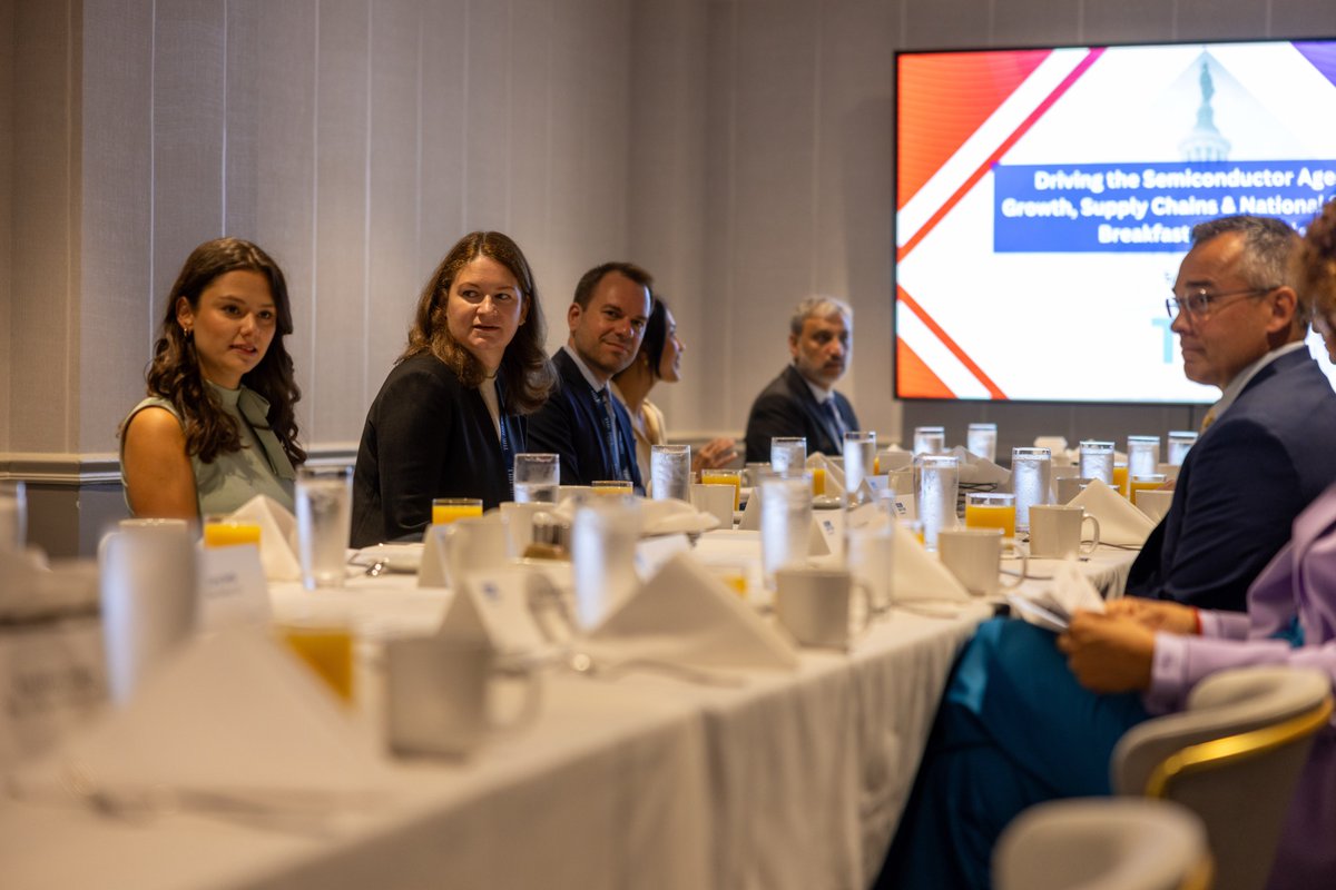 SEMIconex's tweet photo. SEMI was honored to attend the Hill Nation Summit on July 15th in Washington, D.C.

SEMI Senior Director of Public Policy & Advocacy, Mary Bischoping, represented SEMI in the roundtable discussion, Driving the Semiconductor Agenda: Innovation, Growth & Supply Chain Resilience, moderated by Miranda Nazzaro, @TheHill. Bischoping joined Mark Dougherty, President & GM, @TokyoElectronUS, and leaders from the semiconductor industry and government to discuss key industry challenges such as the AI bottleneck and supply chain dependability.

Thanks to The Hill and SEMI member TEL for inviting us to attend and for spotlighting these important conversations to spur collaboration between industry and government.

#Advocacy #USAdvocacy #Semiconductors