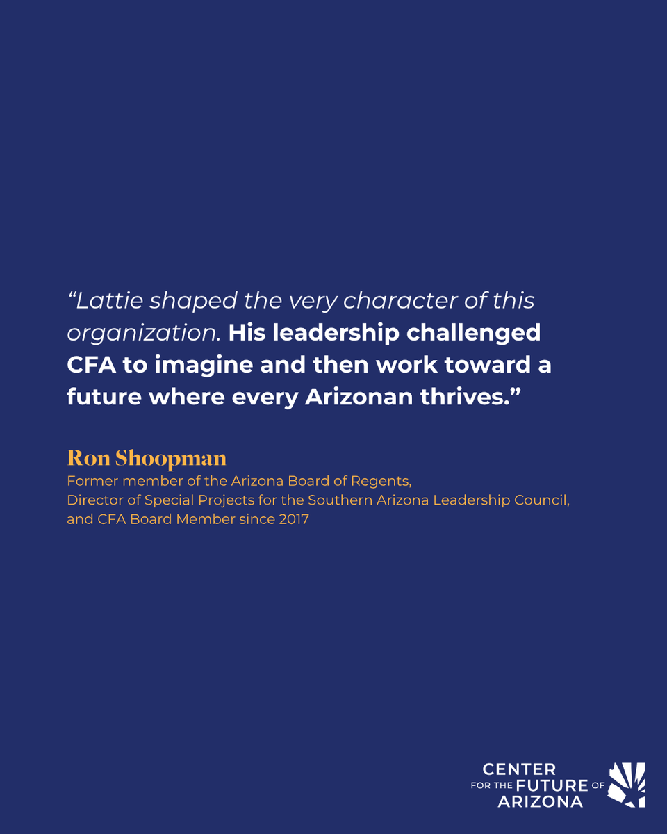 arizonafuture's tweet photo. Lattie’s impact was felt by countless individuals across Arizona. https://t.co/ncTiwhREvp