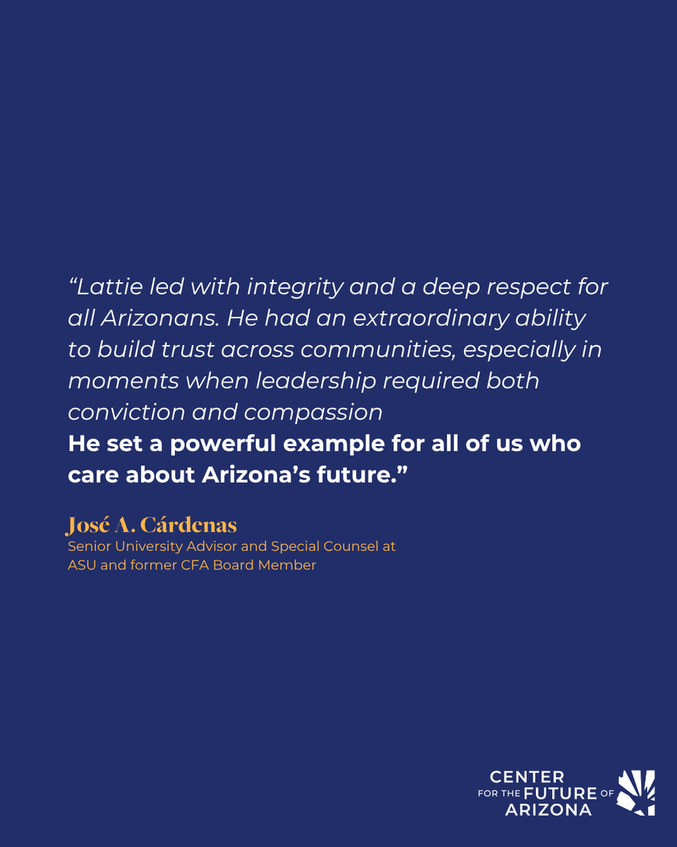 arizonafuture's tweet photo. Lattie’s impact was felt by countless individuals across Arizona. https://t.co/WM871VKGyj