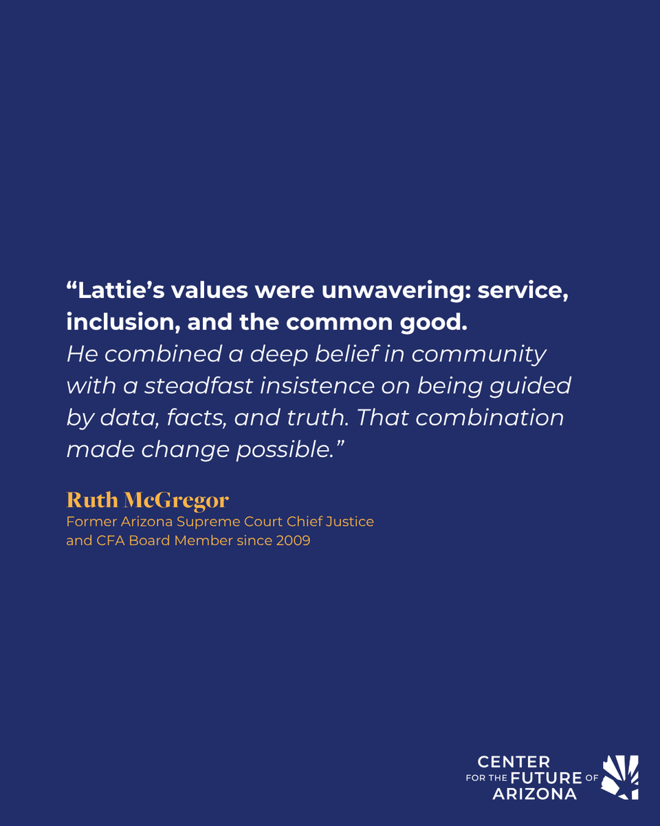 arizonafuture's tweet photo. Lattie’s impact was felt by countless individuals across Arizona. https://t.co/WM871VKGyj