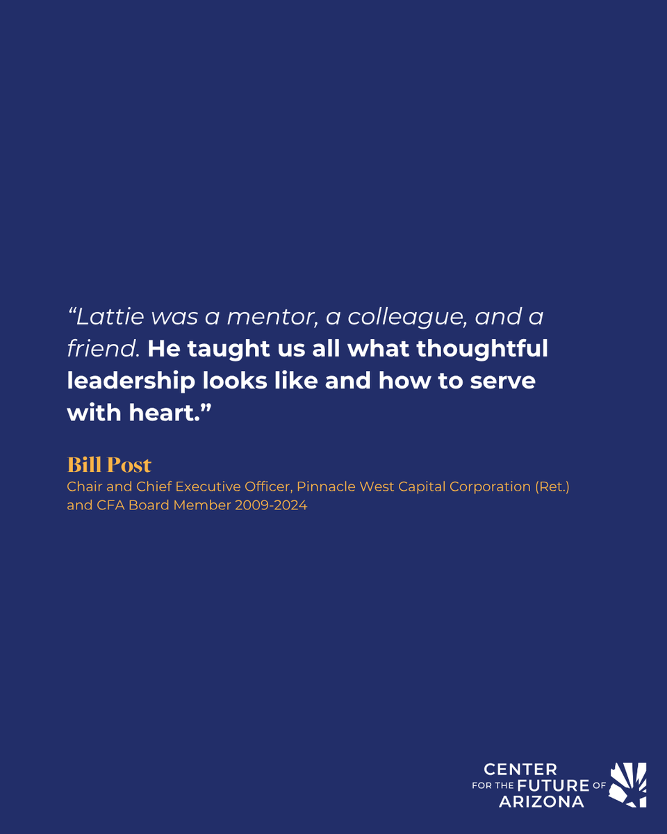 arizonafuture's tweet photo. Lattie’s impact was felt by countless individuals across Arizona. https://t.co/WM871VKGyj