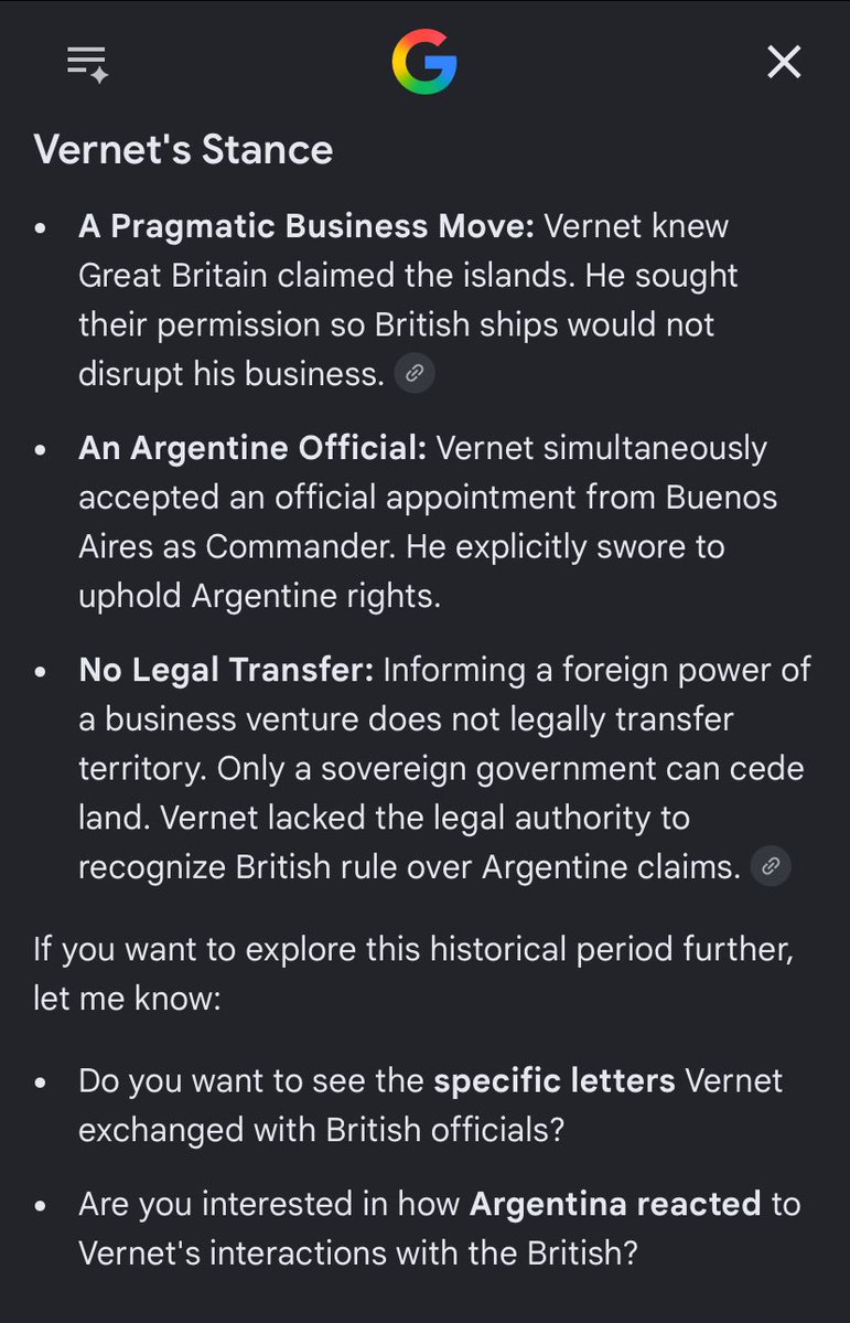 Vagoneta69's tweet photo. @gnshchsbcusba @NOTTHISWAYQQ Ok, look, by definition that is not true. And I'll ask you to read this time (since this is just a definition meaning, not some historical document) so you can understand why he mever recognized Brittain as the owners of the islands. https://t.co/7fMOdwB9nK