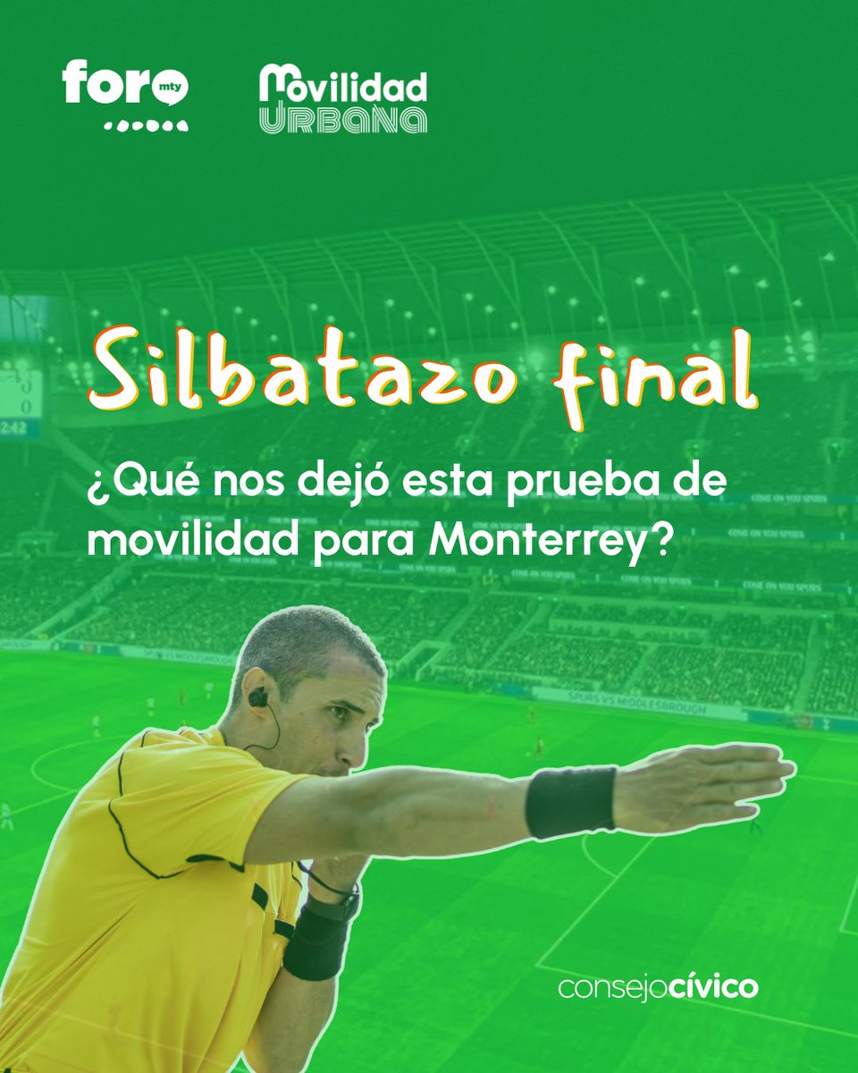 foromty's tweet photo. Silbatazo final

¿Qué nos dejó esta prueba de movilidad para Monterrey? https://t.co/FFSCN2VzSr