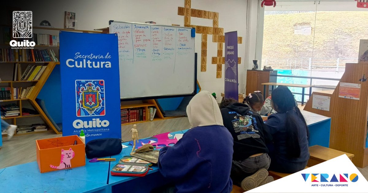 quitocumanda's tweet photo. ✍️ #VeranoDeLasArtes |  Hoy la imaginación tomó forma en el Parque Urbano Cumandá. 

Niñas y niños participaron en "Mi Monstruo" 👾, un laboratorio de escritura creativa donde dieron vida a personajes e historias nacidas de su imaginación.

@culturaquito

#QuitoRenace https://t.co/3g3K5yn0FY