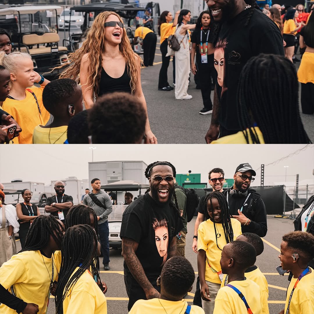 burnaboy's tweet photo. Sunday Prep! @shakira  See you at the @FIFAWorldCup Final! Dai dai, ikó, dale, allez, let’s go ❤️‍🔥⚽️!  🇳🇬 https://t.co/WQc2rP0o1M