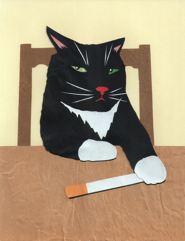 aimilidou2's tweet photo. 《CAT PERSONA｜Cats &amp; Cigarette 》
A tiny prop with big attitude
Creator: Emily Kuang
Size: A4（21 × 29.7 cm）
Year: 2026 USA
Papercut &amp; Collage、paper cutting、handmade art、Cat art🤣 https://t.co/8IDzK8QP8l