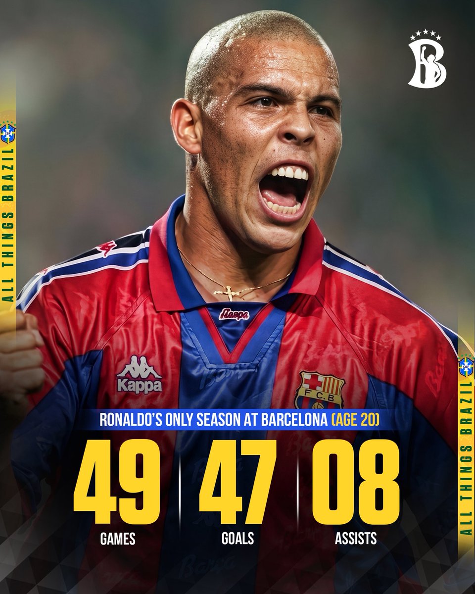 SelecaoTalk's tweet photo. 🇧🇷 | 30 years ago today, Barcelona signed Ronaldo from PSV for a then world record transfer fee. 

He went onto score 47 goals in his only season at the club. https://t.co/jNd3Fit3RB