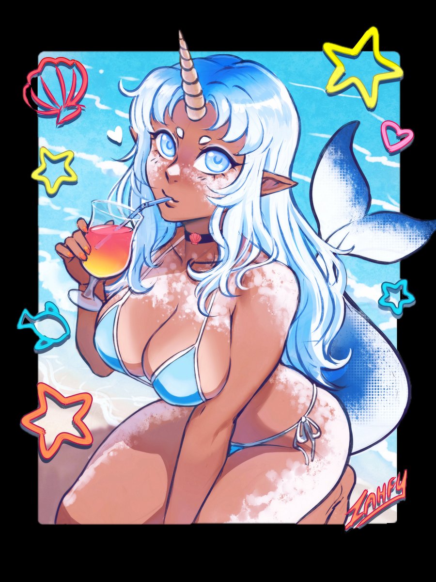 iah_fy's tweet photo. Narwhal Girl OC ⭐ https://t.co/GktnvCwZyG